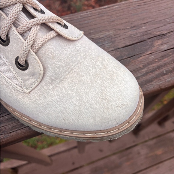 Blowfish Tan fabric Lace-Up Combat Boots - Picture 3 of 5